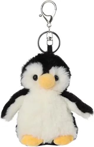 Apricot Lamb Lindos juguetes antárticos de peluche de pingüino negro de peluche llavero suave para bolsa de niños, bolso, mochila y bolso (5