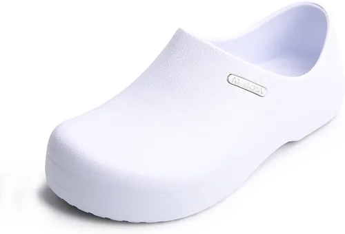 Miniatura 8 de FLIOZY Zuecos de trabajo antideslizantes para hombres y mujeres, zapatos de chef de EVA impermeables, zapatos de cocina y enfermería