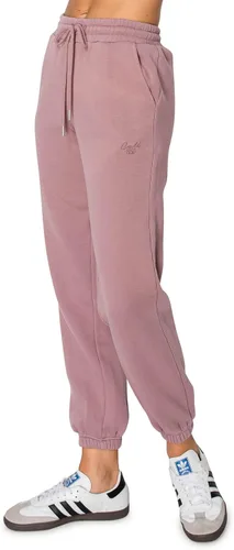 Miniatura 24 de Cali1850 Pantalón deportivo Cloud Nine Fleece para mujer, cintura alta, ajuste holgado, dos bolsillos, cintura elástica con cordón