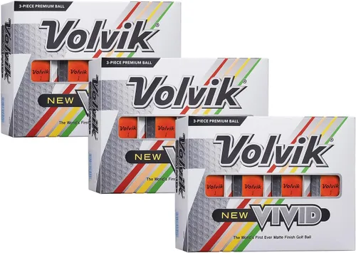 Miniatura 7 de Volvik Juego de 3 pelotas de golf de color mate de alta visibilidad, 3 docenas (36 bolas)