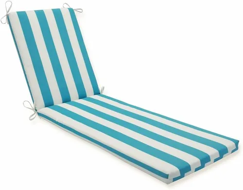 Miniatura 13 de Pillow Perfect Cojín para tumbona con respaldo sólido para interiores y exteriores con lazos, relleno de fibra de felpa, resistente a la intemperie