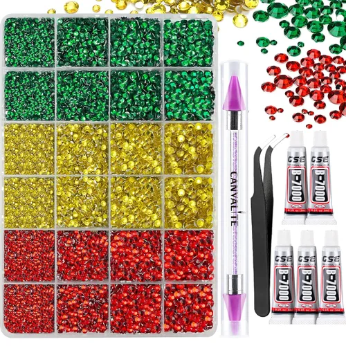 Miniatura 11 de Canvalite 5000 diamantes de imitación de resina para manualidades con pegamento de joyería B7000 de 0.3 fl oz, 1 caja de cristales de diamante