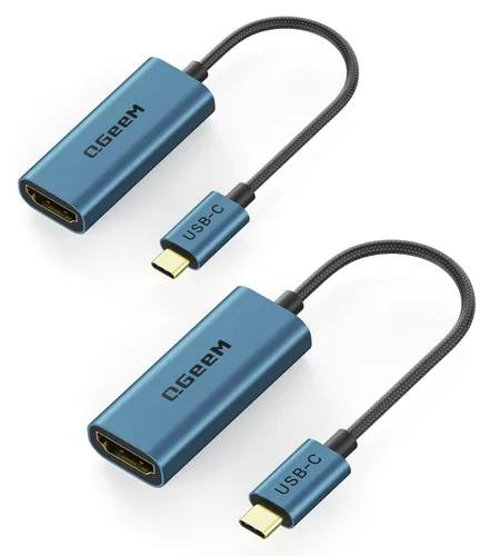 Miniatura 14 de QGeeM Cable adaptador USB C a HDMI 4K, adaptador USB tipo C a HDMI [Thunderbolt 3/4] HDMI para Laptop MacBook Pro/Air, iPhone 15 16 17 Pro max, Dell