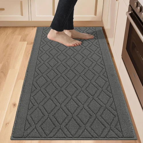 Miniatura 16 de COSY HOMEER Tapete de cocina antideslizantes, absorbentes para el piso, alfombra de cocina lavable, tapete de pie para fregadero, alfombra de Beige