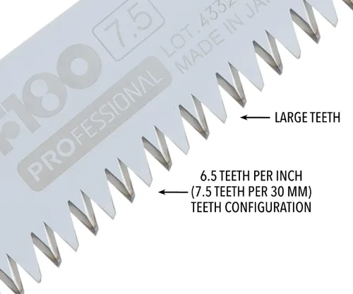 Miniatura 5 de Sierra plegable Silky Profesional F180 de 180 mm, dientes grandes (143-18)