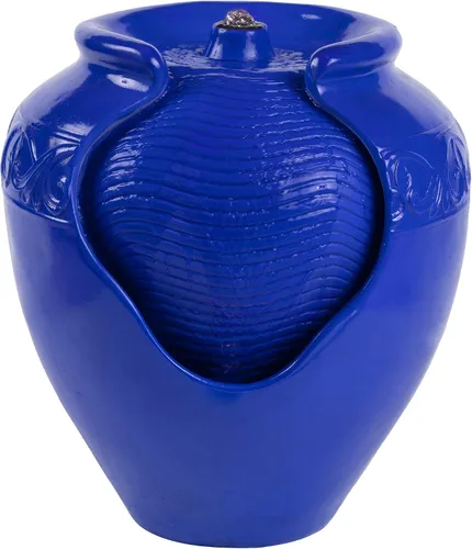 Pure Garden - Fuente de agua para frascos, para interiores o exteriores, con aspecto de cerámica, función de agua de resina con bomba eléctrica y
