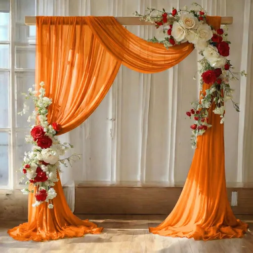 MDS Paquete de 2 paneles de cortina para arco de boda (30 pulgadas de ancho x 20 pies de largo) tela de gasa transparente para boda, ceremonia,
