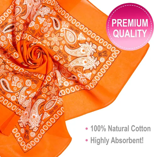 Miniatura 3 de BASICO 6Pack Bandanas for Men and Women I Bandana Headbands Handkerchiefs