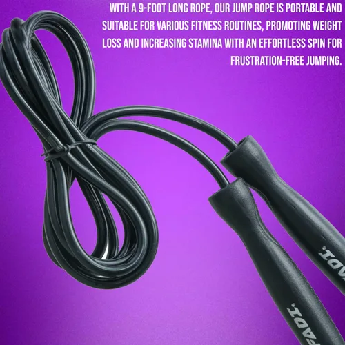 Miniatura 2 de Cuerda de saltar de velocidad para todas las edades, sin enredos, cable rápido, ideal para ejercicios en casa, cardio, boxeo y entrenamientos