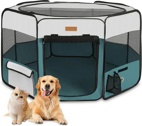 Miniatura 9 de Corralito portátil para mascotas, para gatos, cachorros, conejos, pollos, tienda de campaña plegable de gran capacidad para mascotas para interiores