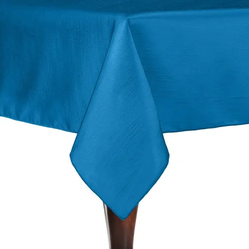 Miniatura 49 de Ultimate Textile -Paquete de 2 - Mantel rectangular reversible Shantung Satin - Majestic - Mantel rectangular de 60 x 90 pulgadas, color azul