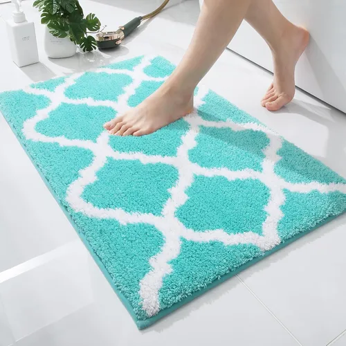 Miniatura 26 de OLANLY Alfombras de baño de 24 x 16 pulgadas, microfibra suave y absorbente, antideslizante y peluda, lavable a máquina, tapetes para el suelo