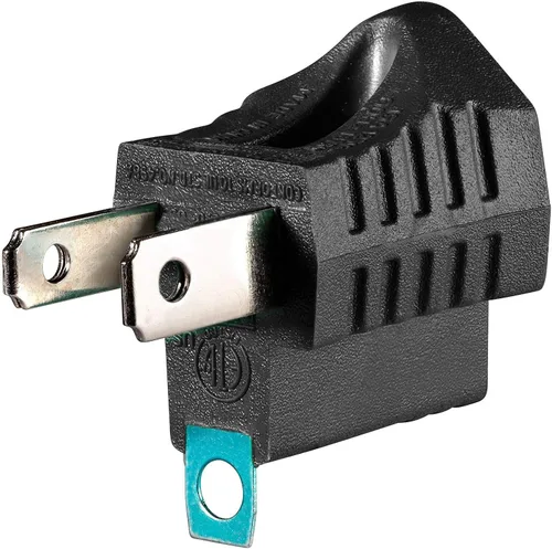 Miniatura 4 de Maximm Adaptador de salida de 2 clavijas a 3 clavijas, convertidor de puesta a tierra polarizado ETL de dos clavijas a tres clavijas, paquete de 4