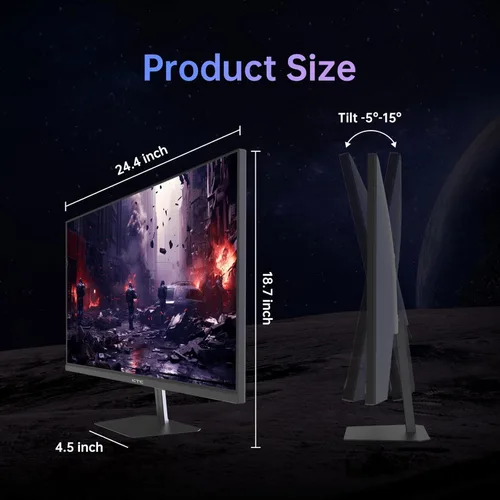 Miniatura 12 de KTC Monitor de juegos de 24.5 pulgadas, monitor de 180 Hz (hasta 200 Hz), monitor FHD rápido, IPS 1080P 1ms, 128% sRGB HDR10, sincronización