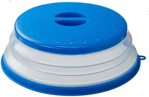 Miniatura 15 de Cubierta plegable para salpicaduras de microondas, 10.5 pulgadas, apta para lavavajillas, cubierta de placa de microondas con ventilación de vapor