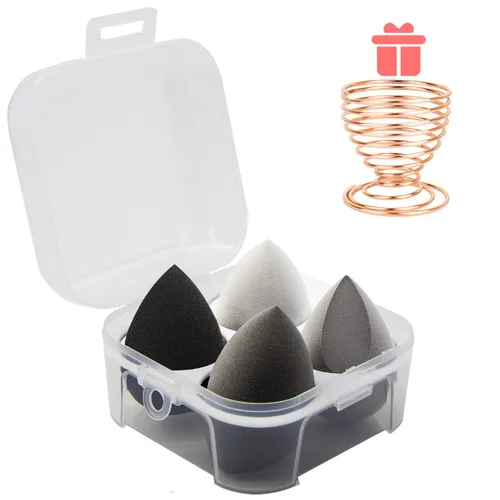 Miniatura 7 de Leeshine - Juego de esponjas de maquillaje - Esponjas de belleza para mezclar con 1 soporte y estuche en forma de huevo, impecables para crema