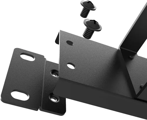 Miniatura 6 de Gestor de cables horizontal de metal de 19 pulgadas para montaje en rack con 5 anillos en D (1UCM5R440, negro)