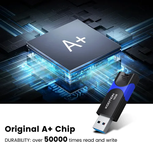 Miniatura 6 de Unidad flash USB 3.0 KOOTION 10 Pack 16GB 16G Unidad flash USB 3.0 retráctil con indicador LED de alta velocidad para almacenamiento y transferencia