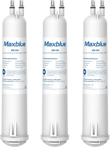 Maxblue EDR3RXD1 Reemplazo para 4396841, Filtro Everydrop® 3, 4396710, Kenmore® 46-9083, 46-9030, Filtro de agua para refrigerador, 3 filtros