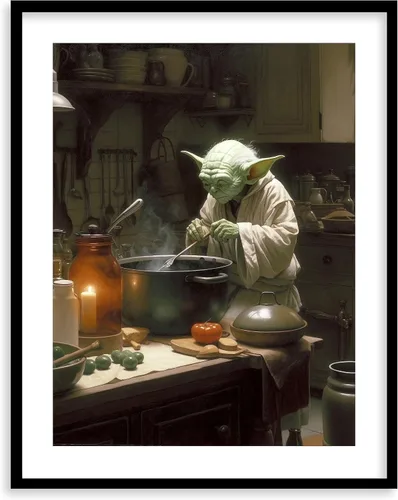 Miniatura 18 de Impresiones de Arte para Cocina de Star Wars - Impresión Giclée de Arte Fino Premium - Póster de Impresión Estético de Darth Vader Boba Fett Yoda