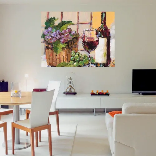 Miniatura 5 de Fine Art Canvas Lienzo decorativo clásico para pared, diseño de bodegones de la artista Jane Slivka para sala de estar, dormitorio, baño, cocina