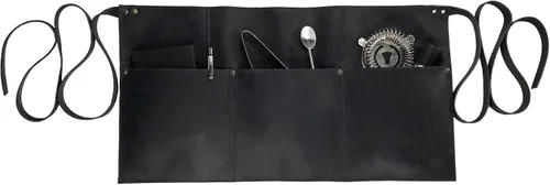 Miniatura 3 de Hide & Drink, Delantal de cintura, bolsillos remachados, accesorios de camarera y camarero, pantalones cortos de servidor, cuero de grano completo