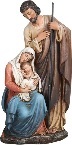 Miniatura 11 de Estatua católica de la Santa Familia BC, belén de 6 pulgadas de alto en interiores, regalo religioso, decoración del hogar de Navidad, figura