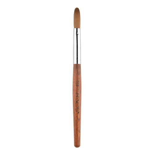 Miniatura 10 de Pincel profesional Kolinsky de pelo de marta para arte de uñas acrílicas, de madera roja (n.º 10)