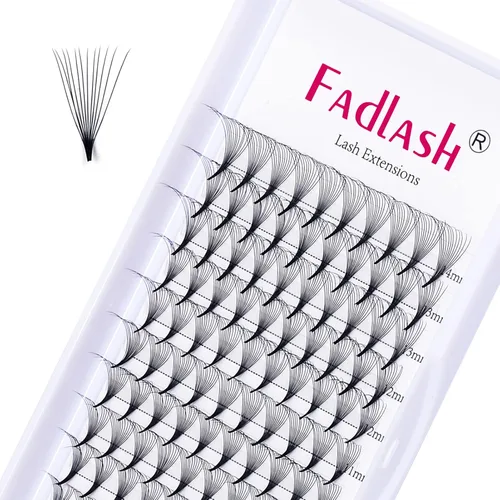 Miniatura 39 de Extensiones de pestañas postizas en abanico 10D Extensiones de pestañas postizas prefabricadas 0.05 0.07 de grosor Extensiones de pestañas postizas
