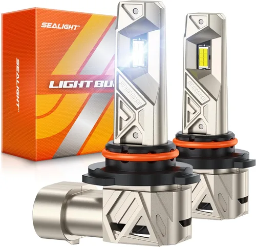 Miniatura 24 de SEALIGHT 9005 H11 LED Bulbs Combo, 200,000LM 6500K White Bulbs, L1S Series HB3 H11/H8/H9/H16 Bulb, IP68 IP6X Proof 30,000rpm High Speed Cooling Fan