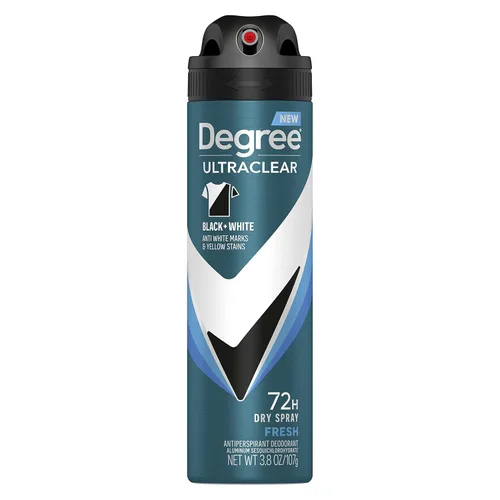 Desodorante antitranspirante Degree Men MotionSense, spray seco, UltraClear negro + blanco, 3.8 onzas, paquete de 3