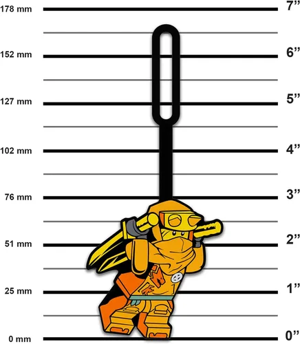 Miniatura 3 de Lego Ninjago - Etiqueta de silicona para bolsa – Arin (53341), superficie grabable en la parte posterior para identificación de identificación