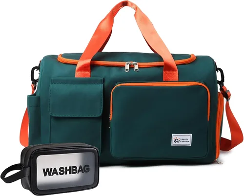 Miniatura 58 de Bolsa de Gimnasio Pequeña para Mujer, Bolsa de Lona de Viaje, Bolsa de Fin de Semana con Compartimento para Zapatos