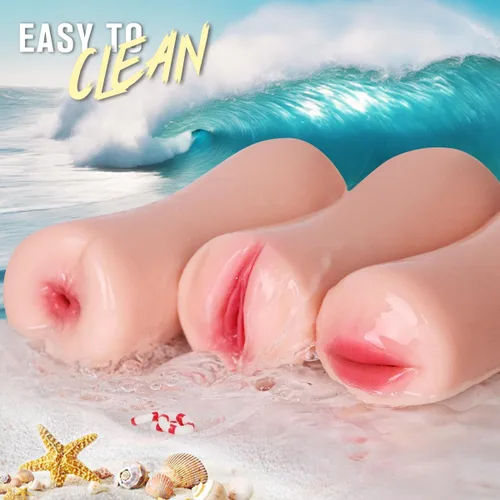 Miniatura 6 de Paquete de 3 juguetes sexuales coños de bolsillo para hombres, masturbadores masculinos, muñecas sexuales – Coño de bolsillo realista de boca