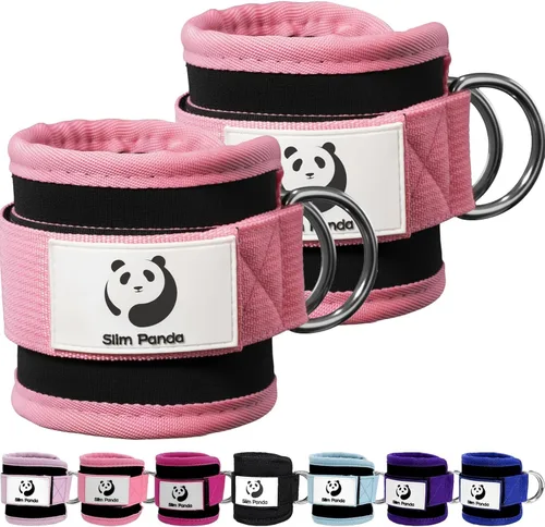 Slim Panda Correa de tobillo para máquina de cable, tobillo para patadas, abductores de cadera, entrenamientos de glúteos, extensiones de piernas,