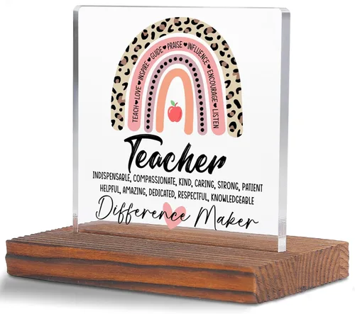 Miniatura 10 de Letrero decorativo de escritorio transparente para después de la escuela, regalo de agradecimiento para mujeres y hombres, regalos de agradecimiento