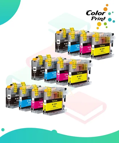 Miniatura 2 de Cartucho de tinta compatible LC107 LC105 de repuesto para Brother LC107XXL LC105 XXL LC105CL LC107BK para impresora MFC-J4310DW MFC-J4410DW