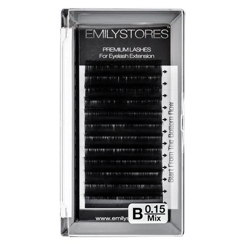 Miniatura 11 de Extensiones de pestañas de 0.006 in de grosor, rizo B, 0.669 in de longitud, volumen, pestañas individuales de aspecto natural para extensiones