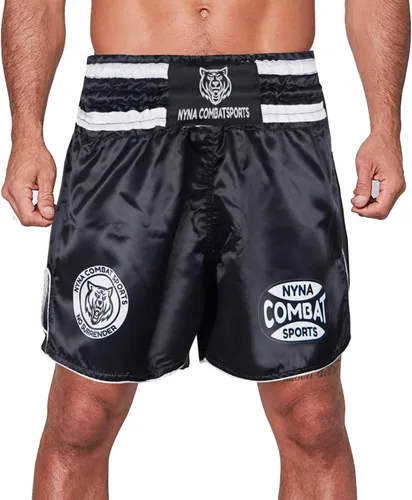 Miniatura 5 de Nyna Combat Muay Thai Shorts MMA Pantalones cortos para entrenamiento de lucha para artes marciales para hombres y mujeres