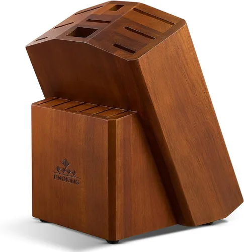Miniatura 8 de Bloque de cuchillos ENOKING sin cuchillos, soporte grande para cuchillos - 25 ranuras de madera de acacia, bloque universal de carnicero