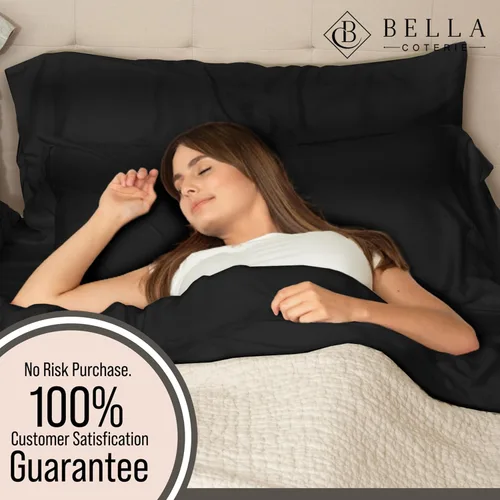 Miniatura 5 de Bella Coterie - Juego de sábanas de viscosa de bambú de lujo tamaño Queen 100% cultivado orgánicamente Ultra suave Refrescante para personas