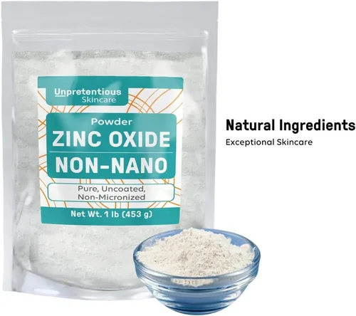 Miniatura 3 de Unpretentious No nano óxido de zinc, puro y sin recubrimiento, conveniente bolsa resellable para almacenamiento (1 libra)