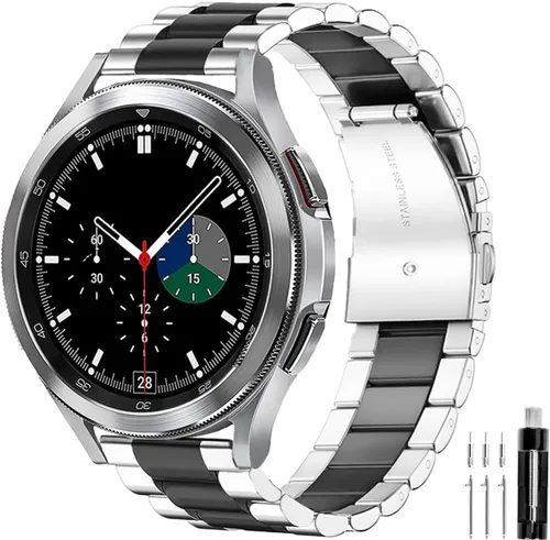 Miniatura 13 de GOLDTOLUCK Correa de acero inoxidable compatible con Samsung Galaxy Watch 8 7 6 5 4 Classic FE Pro 40mm 44mm 46mm 43mm 47mm 45mm 42mm 20mm