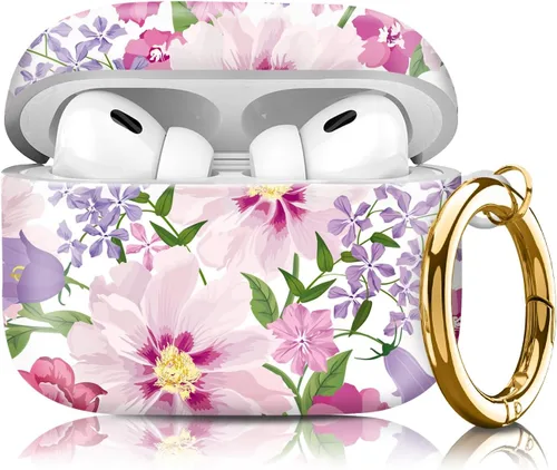 Miniatura 11 de Funda compatible con AirPod Pro de 2ª/1ª generación con llavero, funda protectora completa a prueba de golpes para auriculares inalámbricos