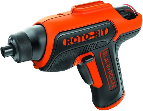 BLACK+DECKER Destornillador eléctrico 4V MAX, inalámbrico, 180 RPM, 8 puntas con compartimento de almacenamiento integrado, baterías incluidas