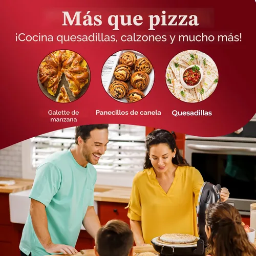 Miniatura 7 de Horno de Pizza de Superficie PIEZANO de Costra Crujiente por Granitestone – Horno Eléctrico de Pizza de 12 Pulgadas para Superficie