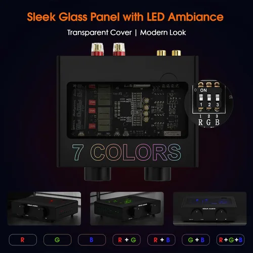 Miniatura 4 de Douk Audio A5 Amplificador Estéreo de 2 Canales TPA3255, 300 Vatios x2 Mini amplificador de audio de alta fidelidad Clase D para sistema de cine