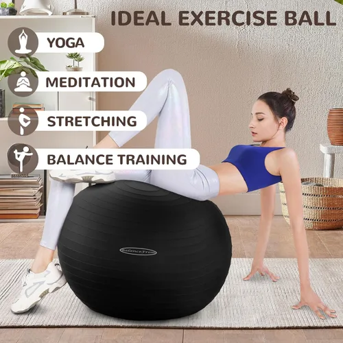 Miniatura 5 de Fitvids Pelota de ejercicio para fitness, yoga, pilates con bomba rápida, pelota de equilibrio antideslizante antiestallido