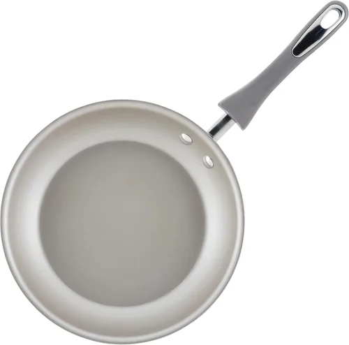 Miniatura 13 de Rachael Ray Get Cooking! Juego de ollas y sartenes antiadherentes, incluye bandeja para hornear y herramientas de cocina, 12 piezas, color gris