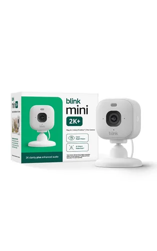 Miniatura 2 de Blink Mini 2K+ (último modelo) - Cámara interior con enchufe. Ve mascotas o el interior de casa con resolución 2K, visión nocturna a color, audio